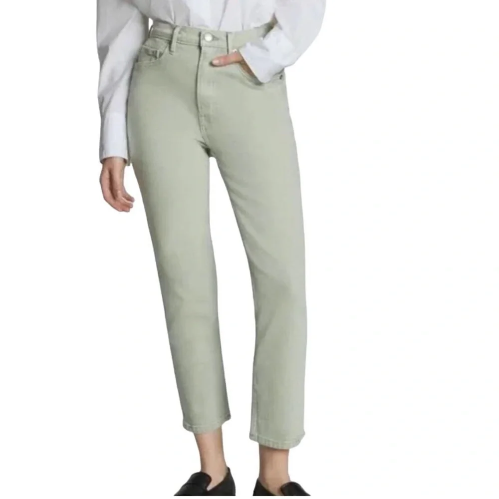 Everlane The Original Cheeky Crop Jeans Organic Cotton in Sage Green Size‎ 28